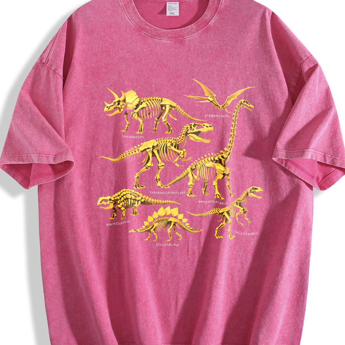 Dinosaur Skeleton 90s Vintage Washed T-Shirt product image 7
