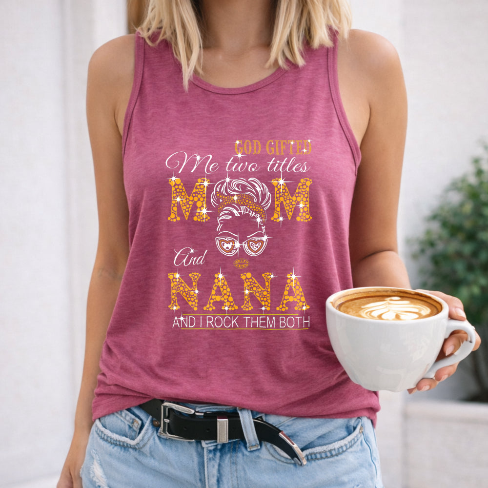 Mom & Nana - White Summer & Spring With Fun Women's Tank Top