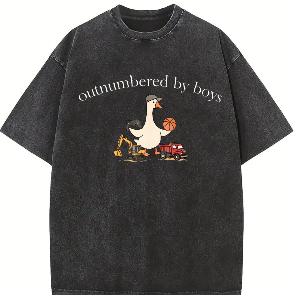 Outnumbered By Boys Vintage Washed T-Shirt product image 2