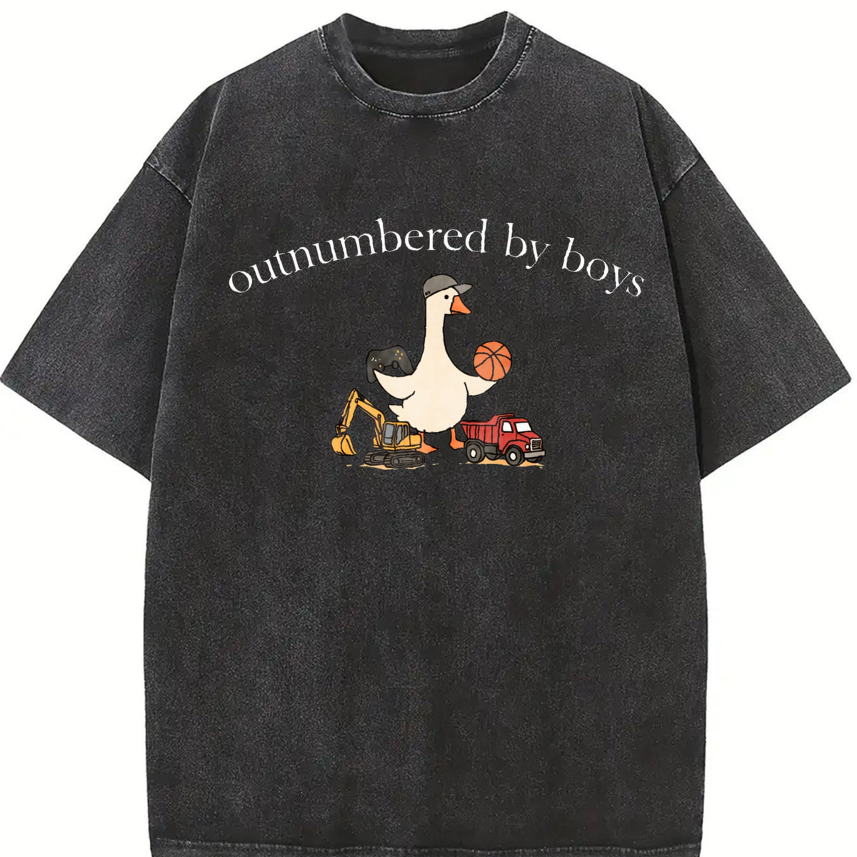 Outnumbered By Boys Vintage Washed T-Shirt product image 2