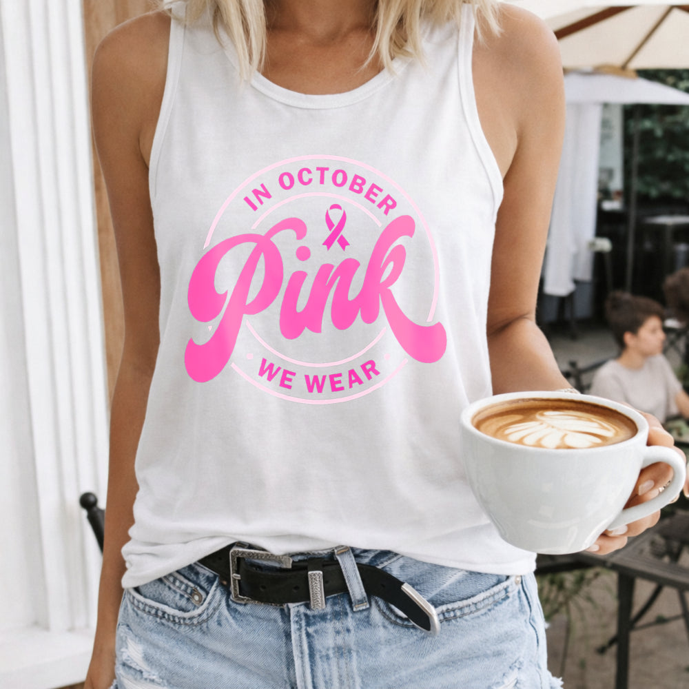 Breast Cancer Awareness - In October We Pink Women's Tank Top