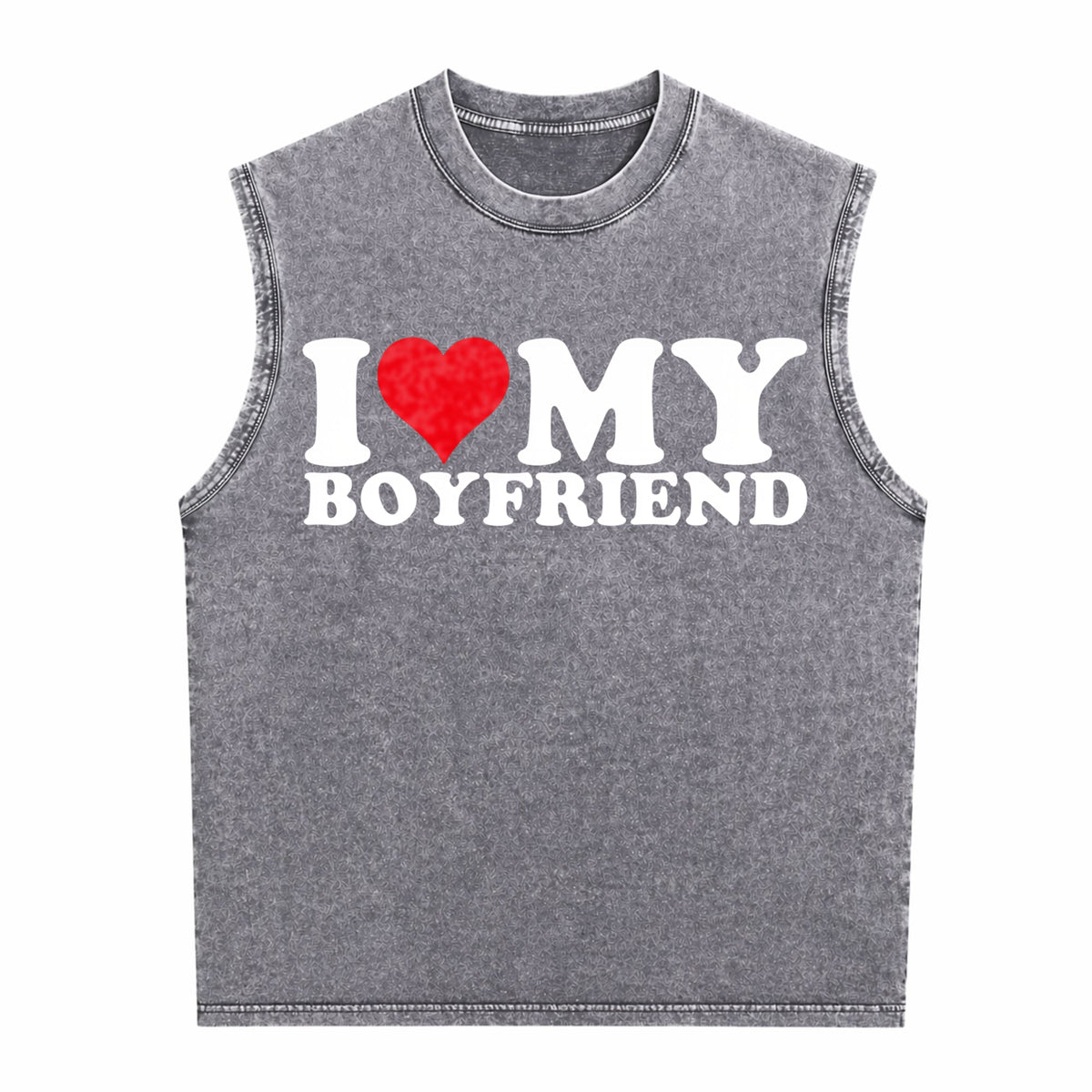 I Love My Heart Men's Washed Tank Top