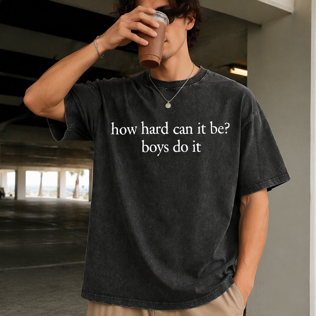 How Hard Can It Be Boys Do It Vintage Washed T-Shirt product image 2