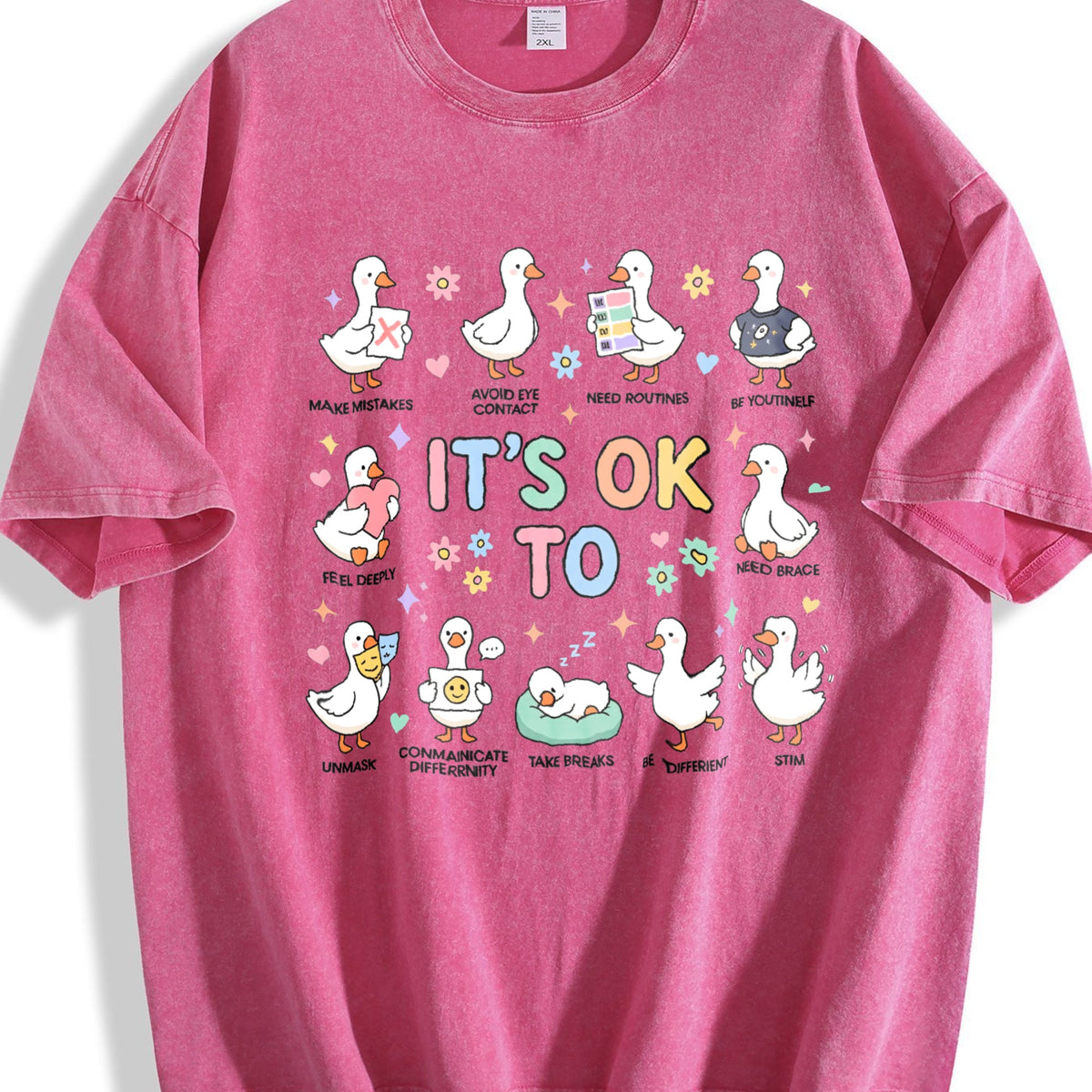 It's Ok To Be Different Vintage Washed T-Shirt product image 5