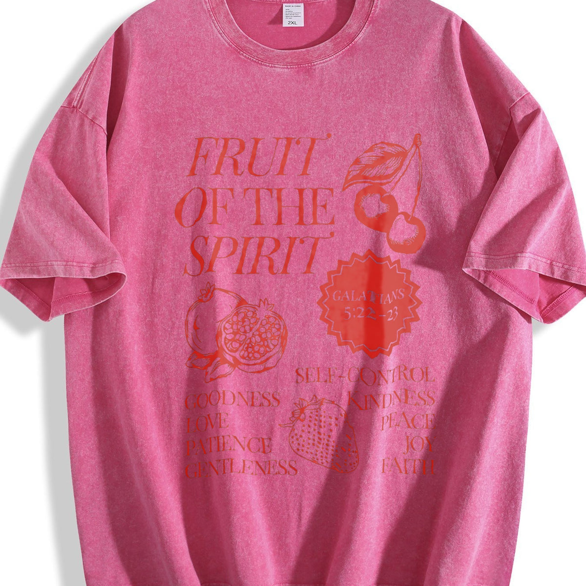 Fruit of the Spirit Scripture Vintage Washed T-Shirt product image 5
