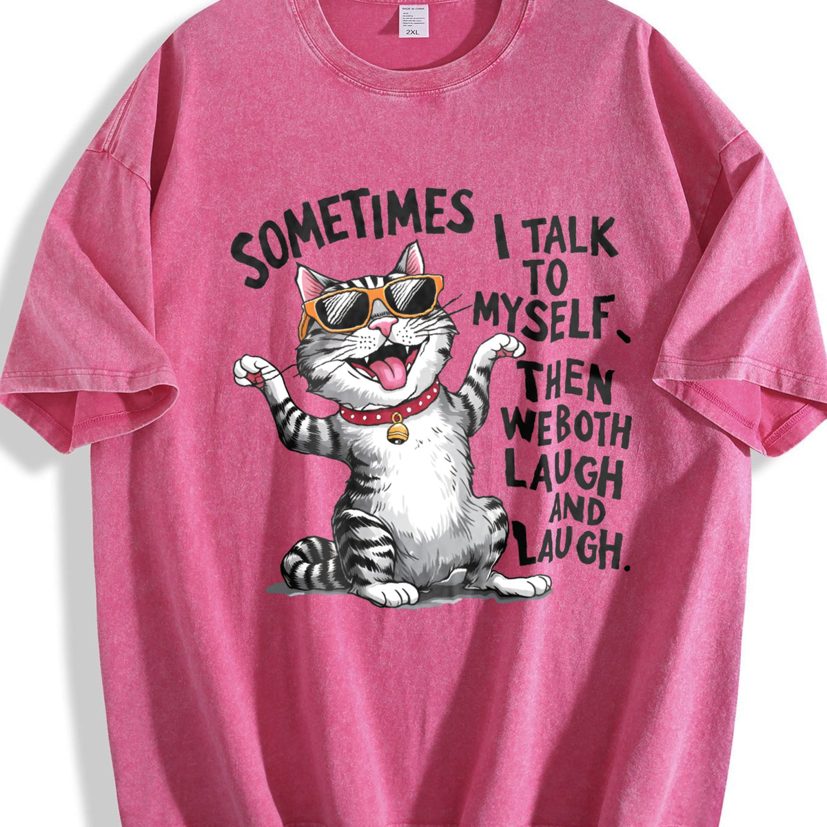Cat Vintage Washed T-Shirt product image 7