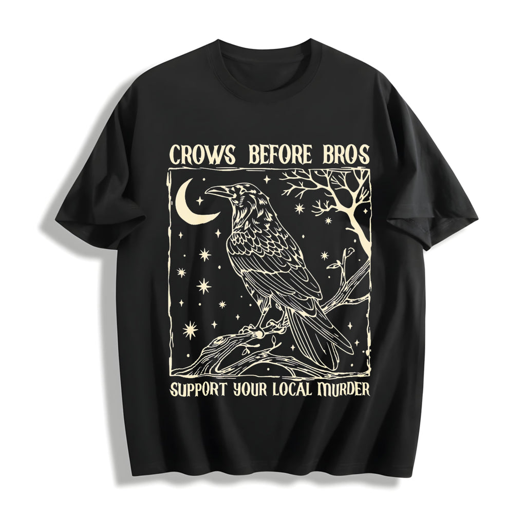 Summer Crows Before Bros Nighttime Crow Cotton T-Shirt product image 1