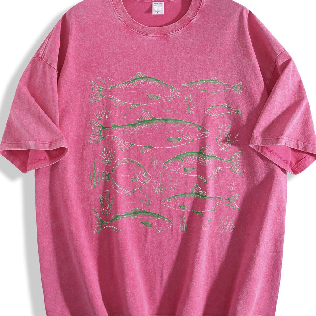 Fish 90s Tattoo Vintage Washed T-Shirt product image 7