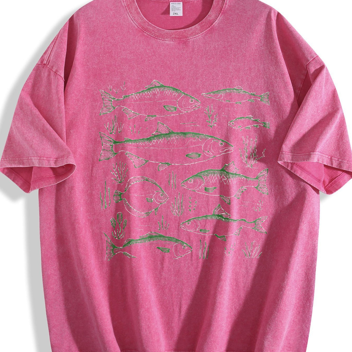 Fish 90s Tattoo Vintage Washed T-Shirt product image 7