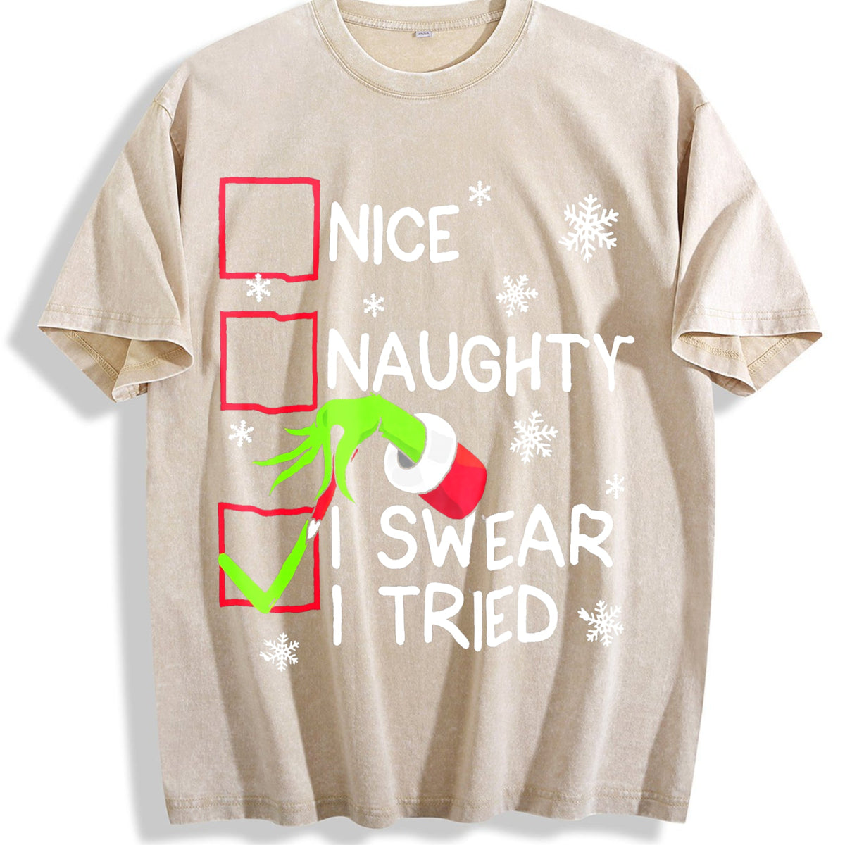 Groovy Naughty I Swear I Tried Christmas Holiday Vintage product image 1