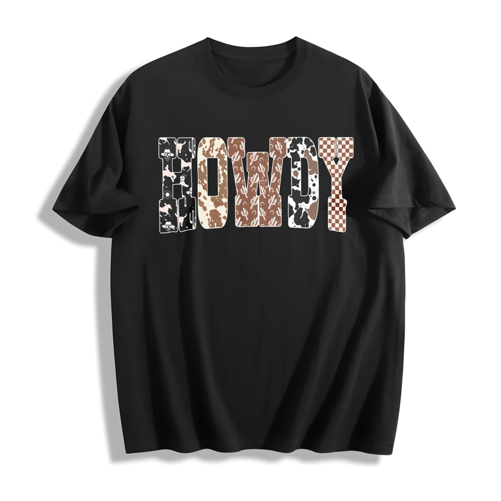 Howdy Western Halloween Ghost Cotton T-Shirt product image 1