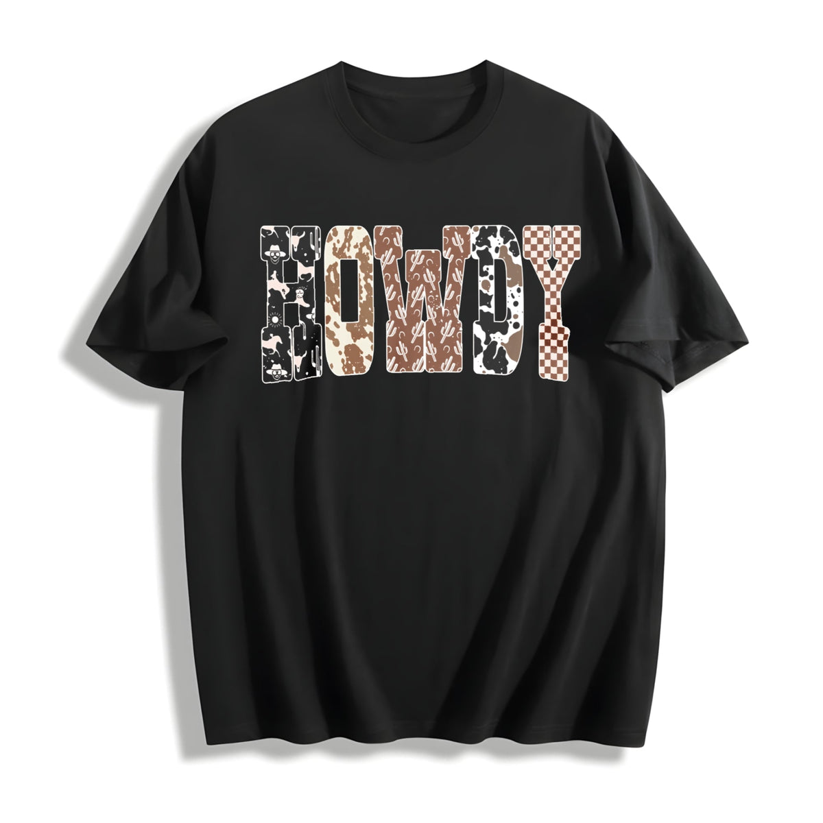 Howdy Western Halloween Ghost Cotton T-Shirt product image 1