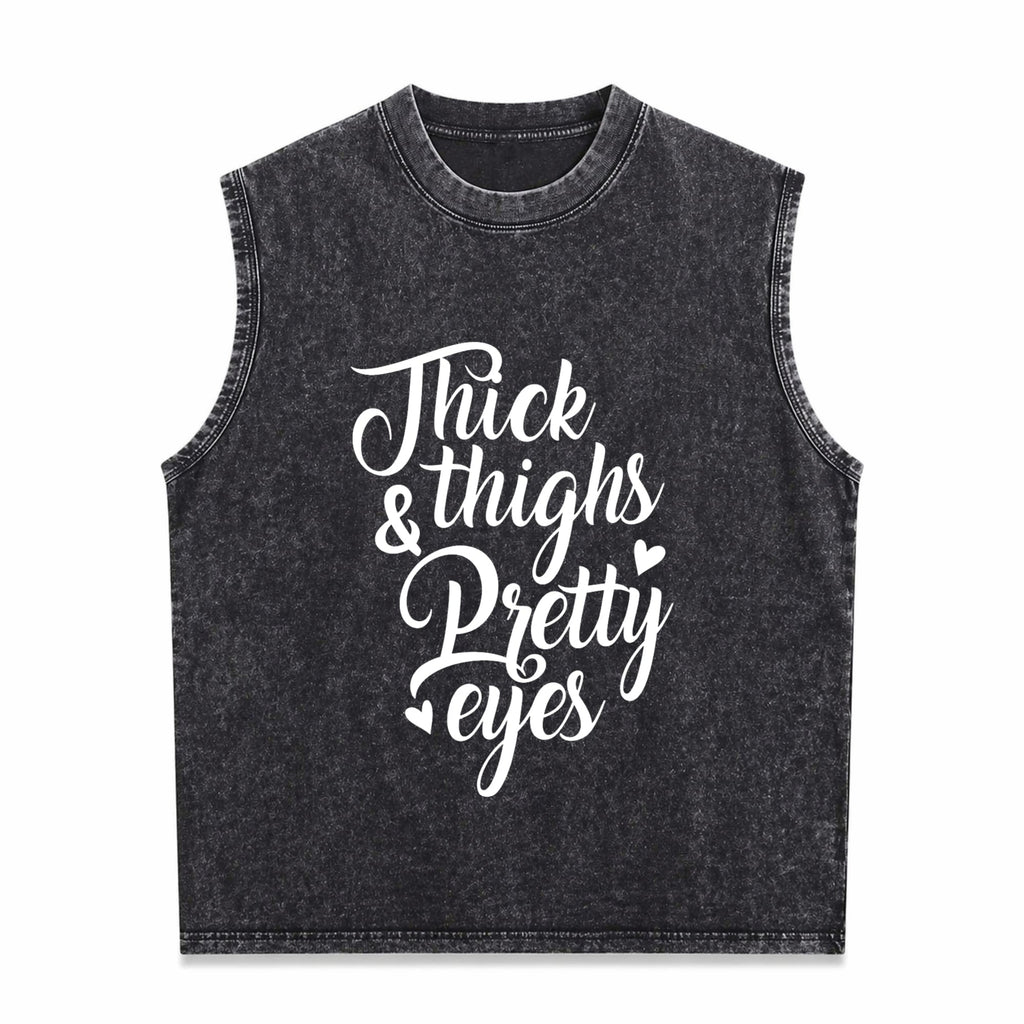 Thighs & Pretty Eyes Men's Washed Tank Top