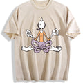 Cartoon Yoga Meditating Vintage Washed T-Shirt product image 1
