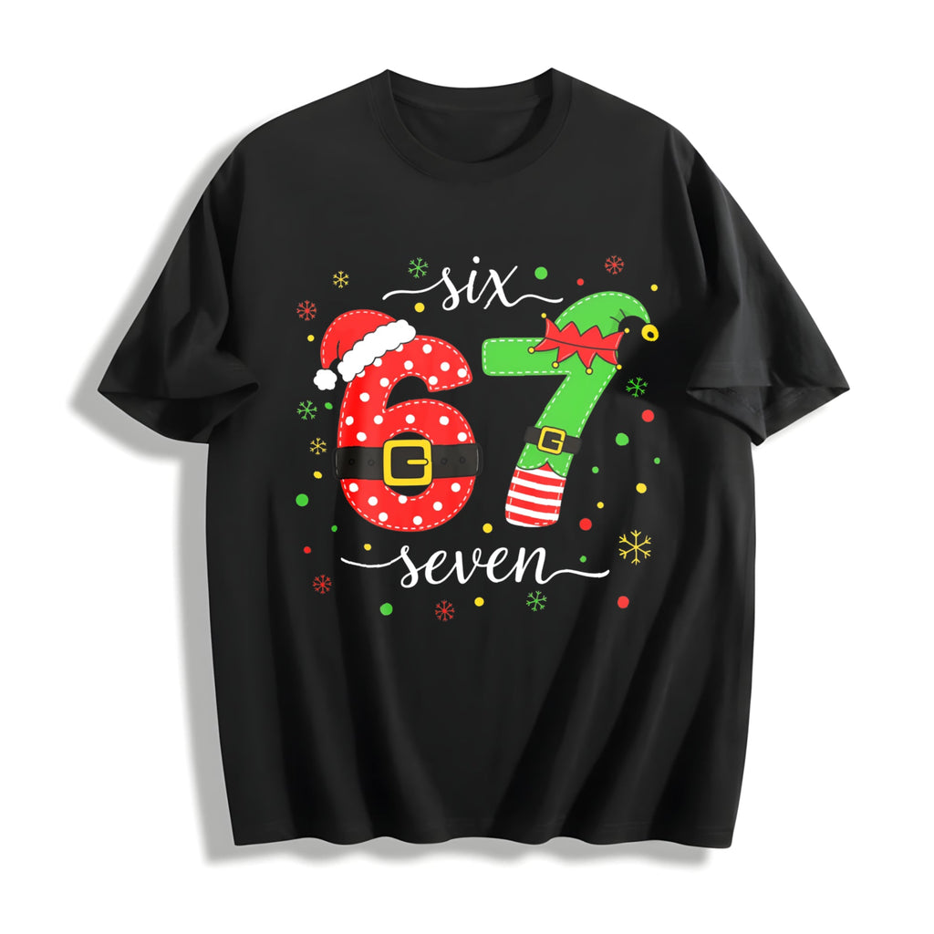 Six Seven Christmas Meme Cotton T-Shirt product image 1