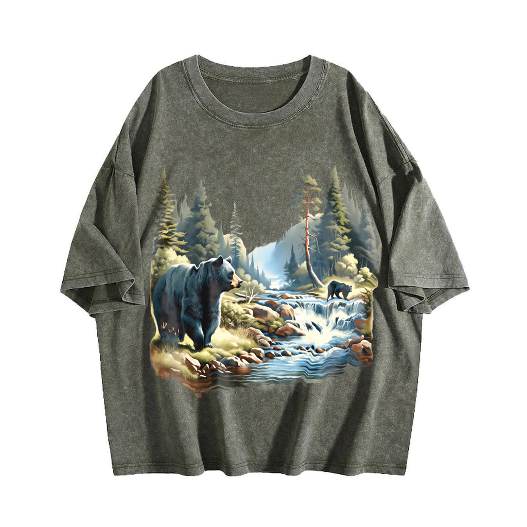 Black Bears 90s Vintage Washed T-Shirt product image 4