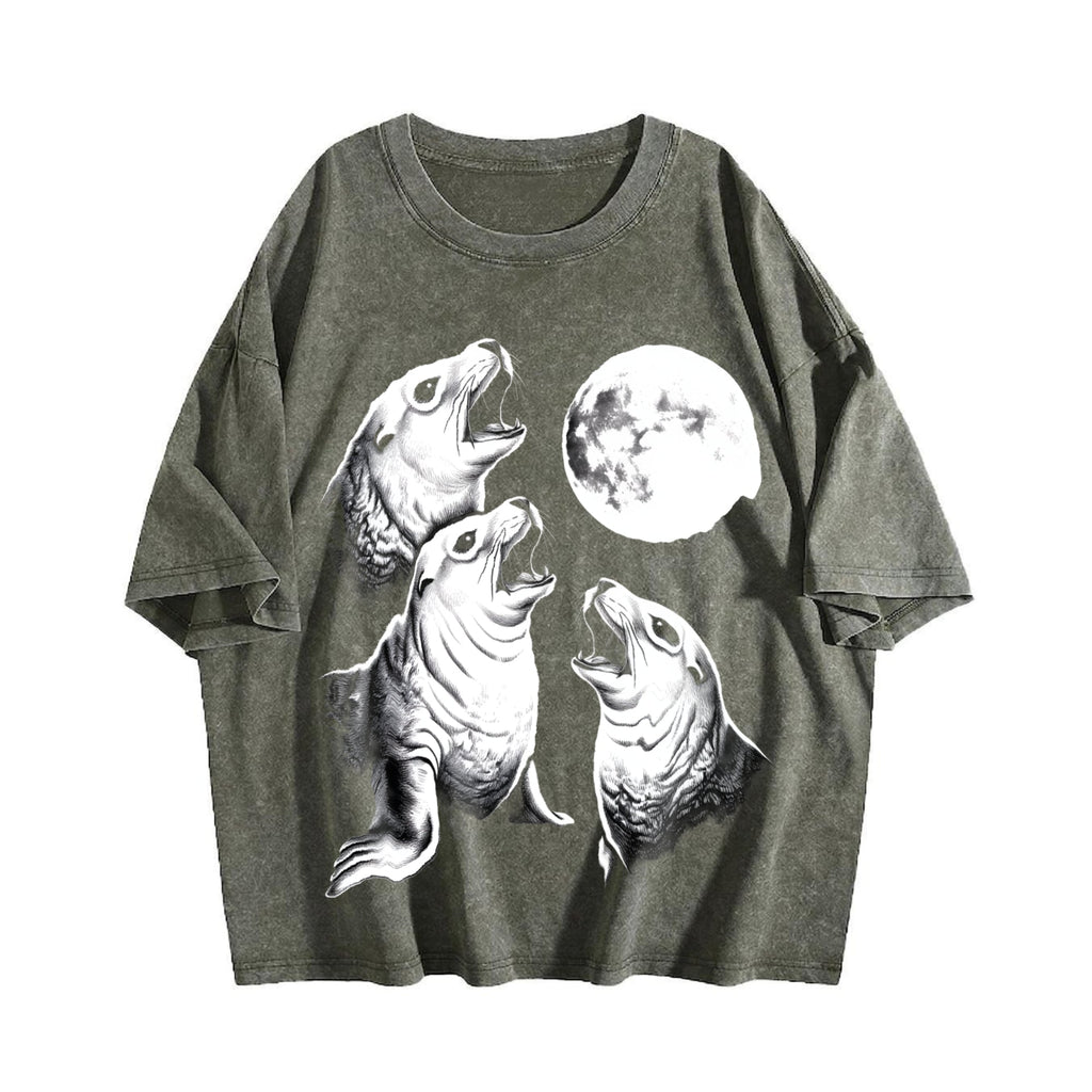 Seal Moon Vintage Washed T-Shirt product image 4