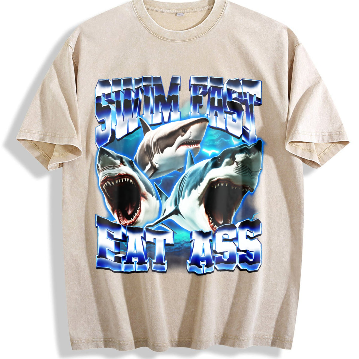 Swim Fast Eat Vintage Washed T-Shirt product image 1