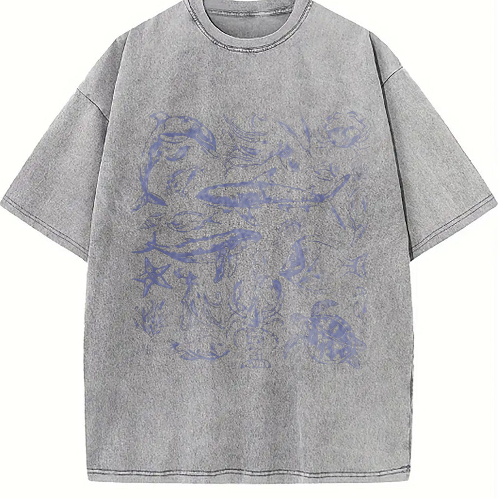 Sea Creatures 90s Vintage Washed T-Shirt product image 5
