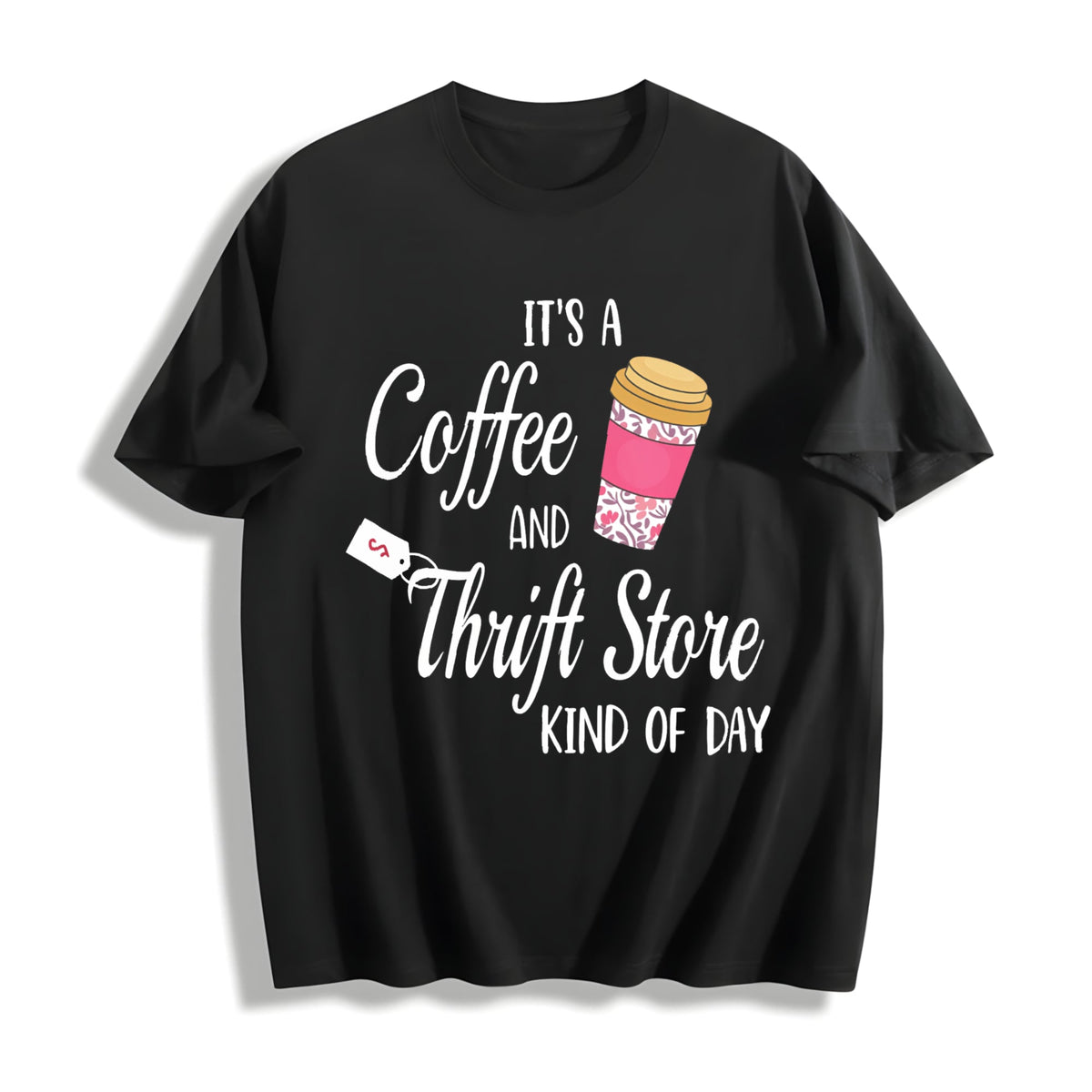 Letter Coffee Summer Cotton T-Shirt product image 1