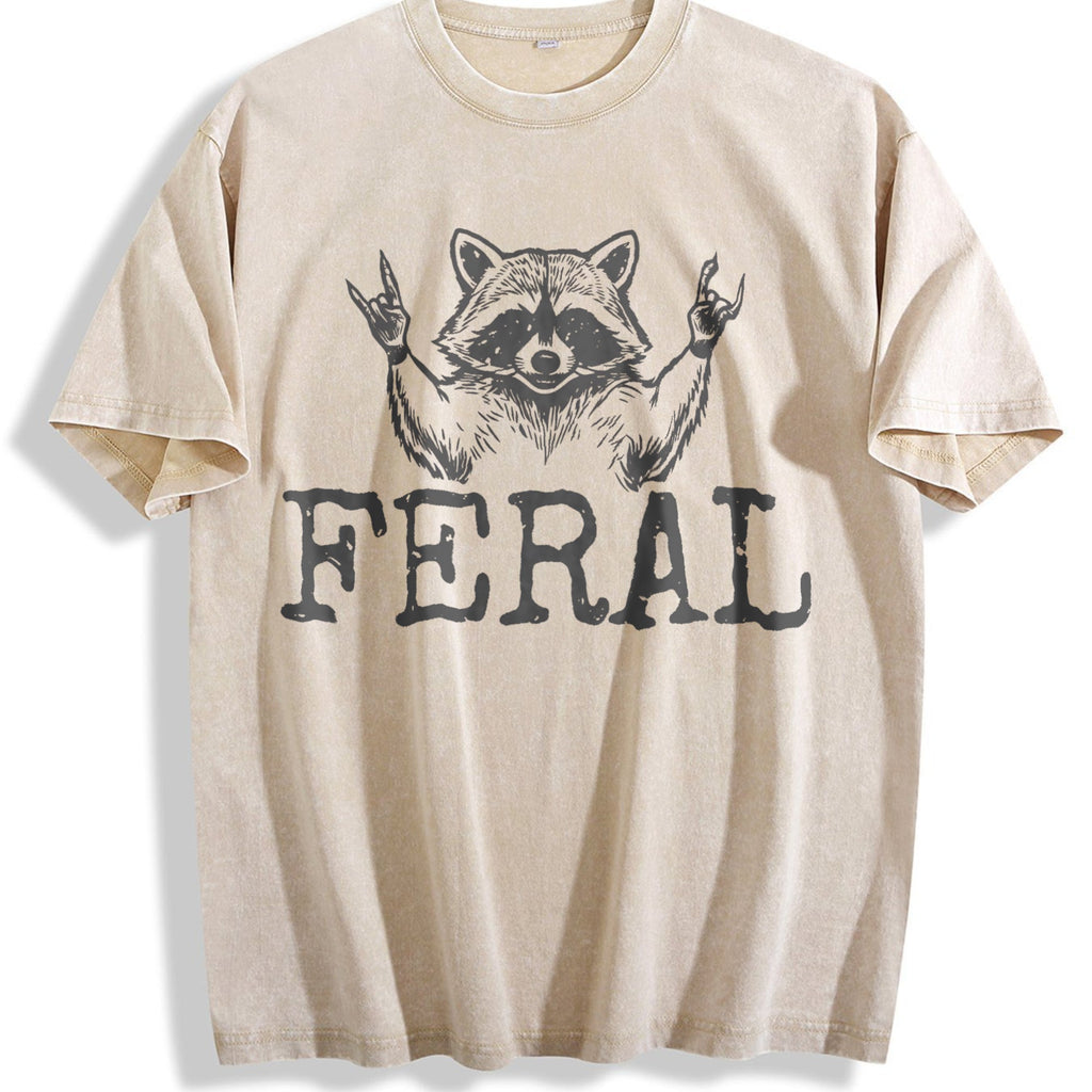 Feral Raccoon Vintage Washed T-Shirt product image 1