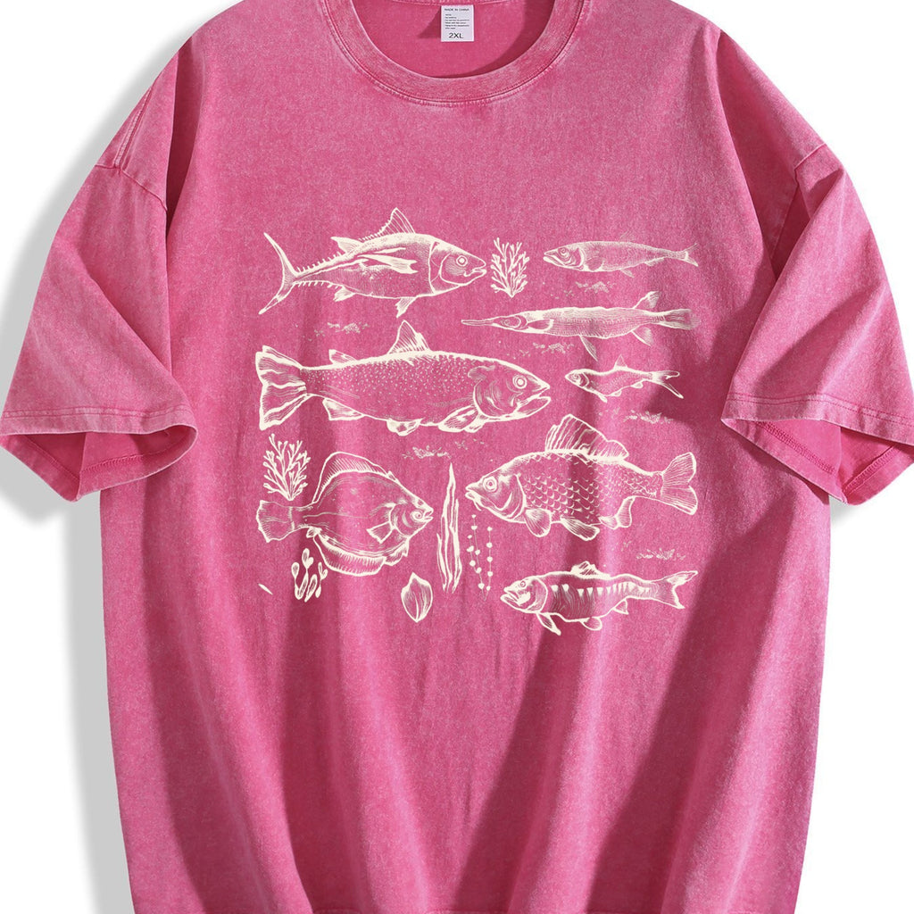 Fish Tattoo 90s Vintage Washed T-Shirt product image 7