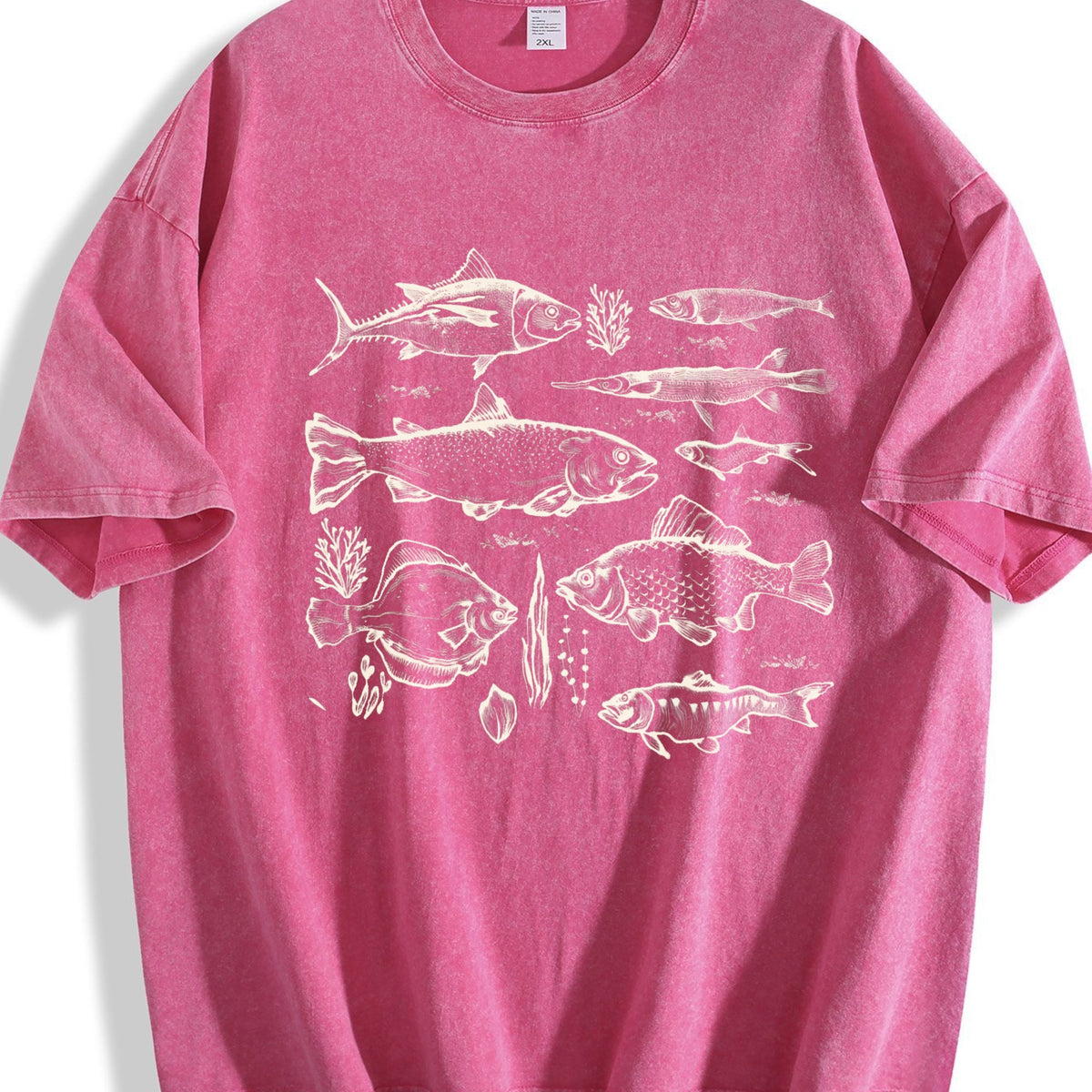 Fish Tattoo 90s Vintage Washed T-Shirt product image 7