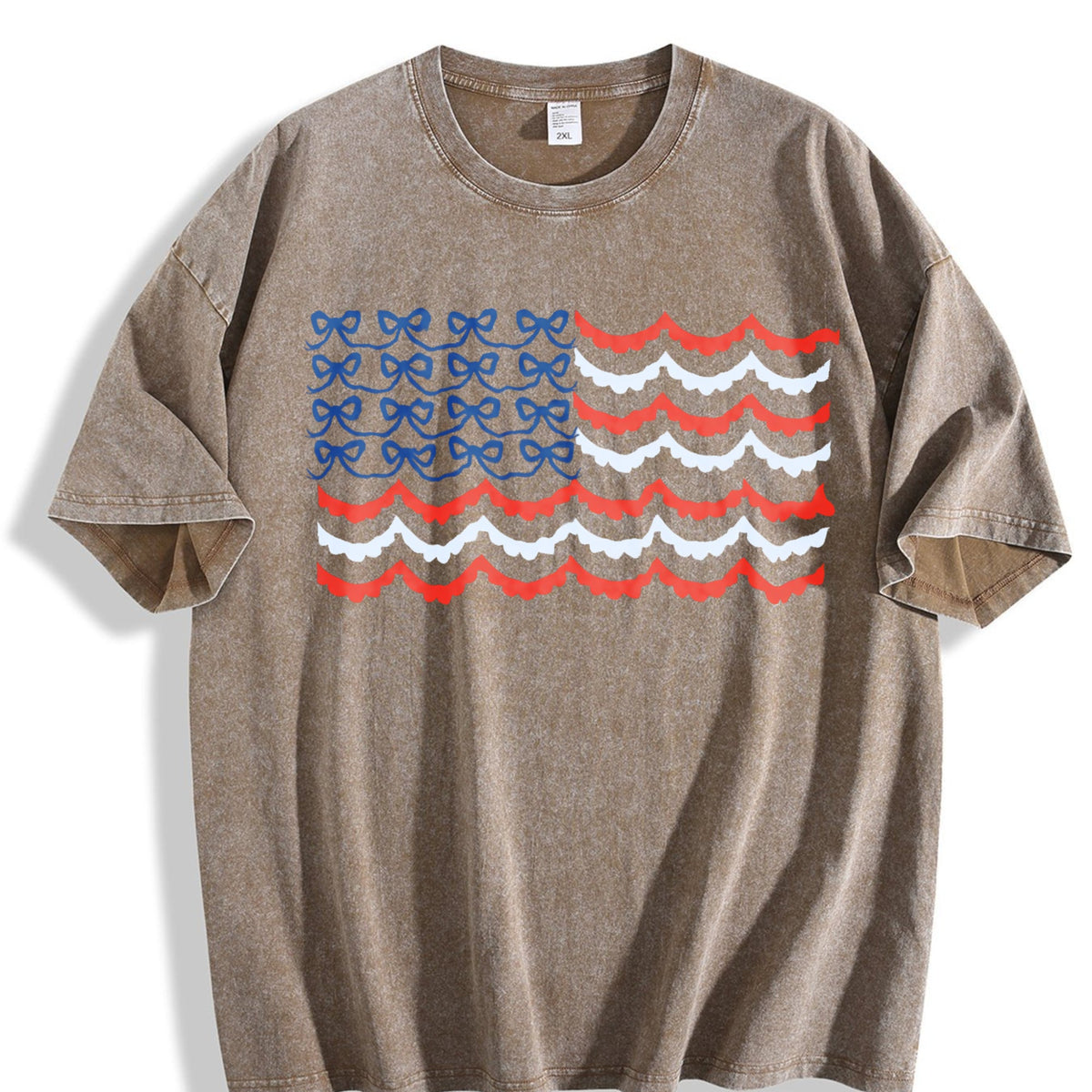 USA Bow Coquette Vintage Washed T-Shirt product image 3