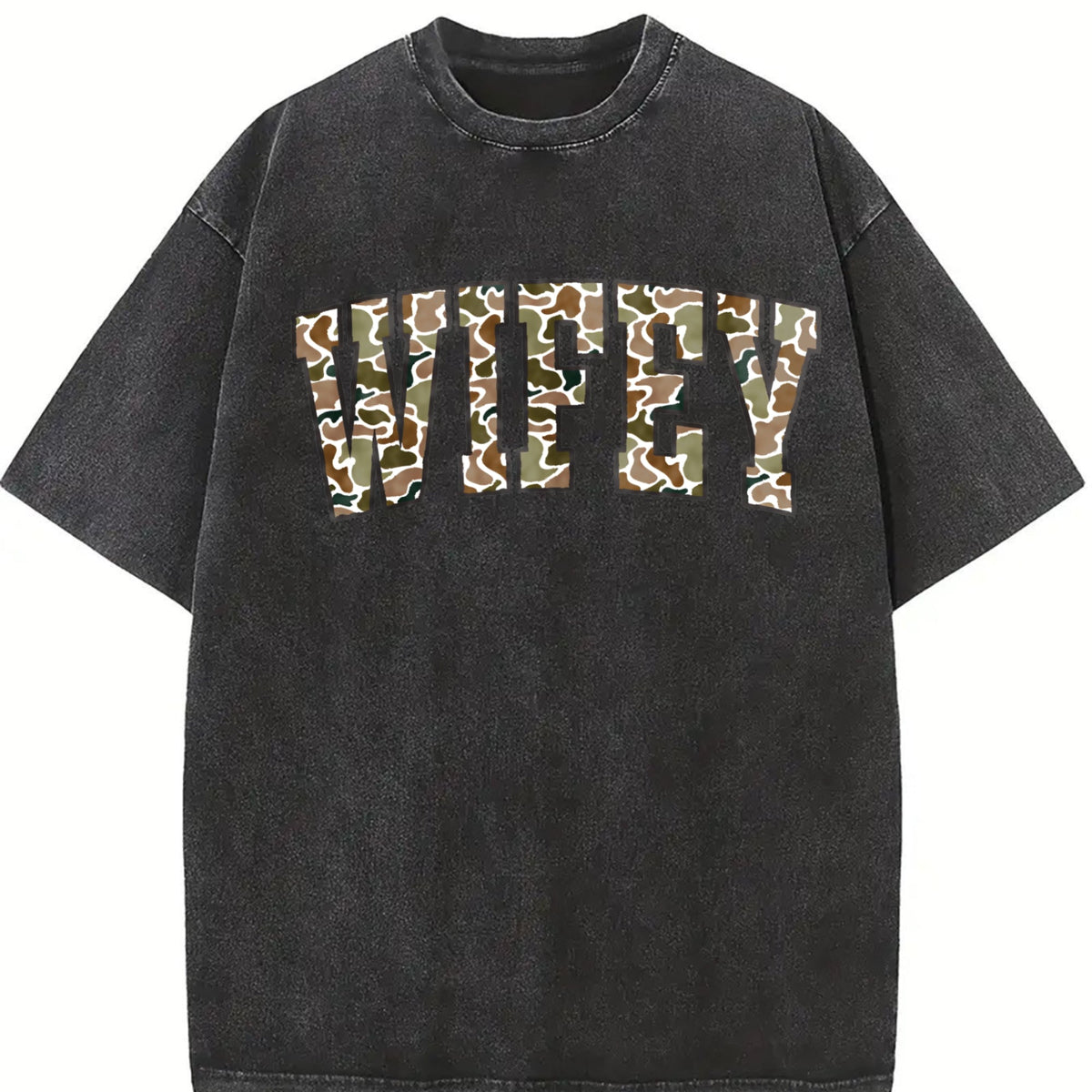 Camouflage Wifey Vintage Washed T-Shirt product image 2
