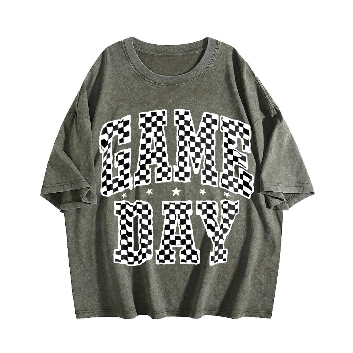 Football - Checkered With Logos Vintage Washed T-Shirt product image 4