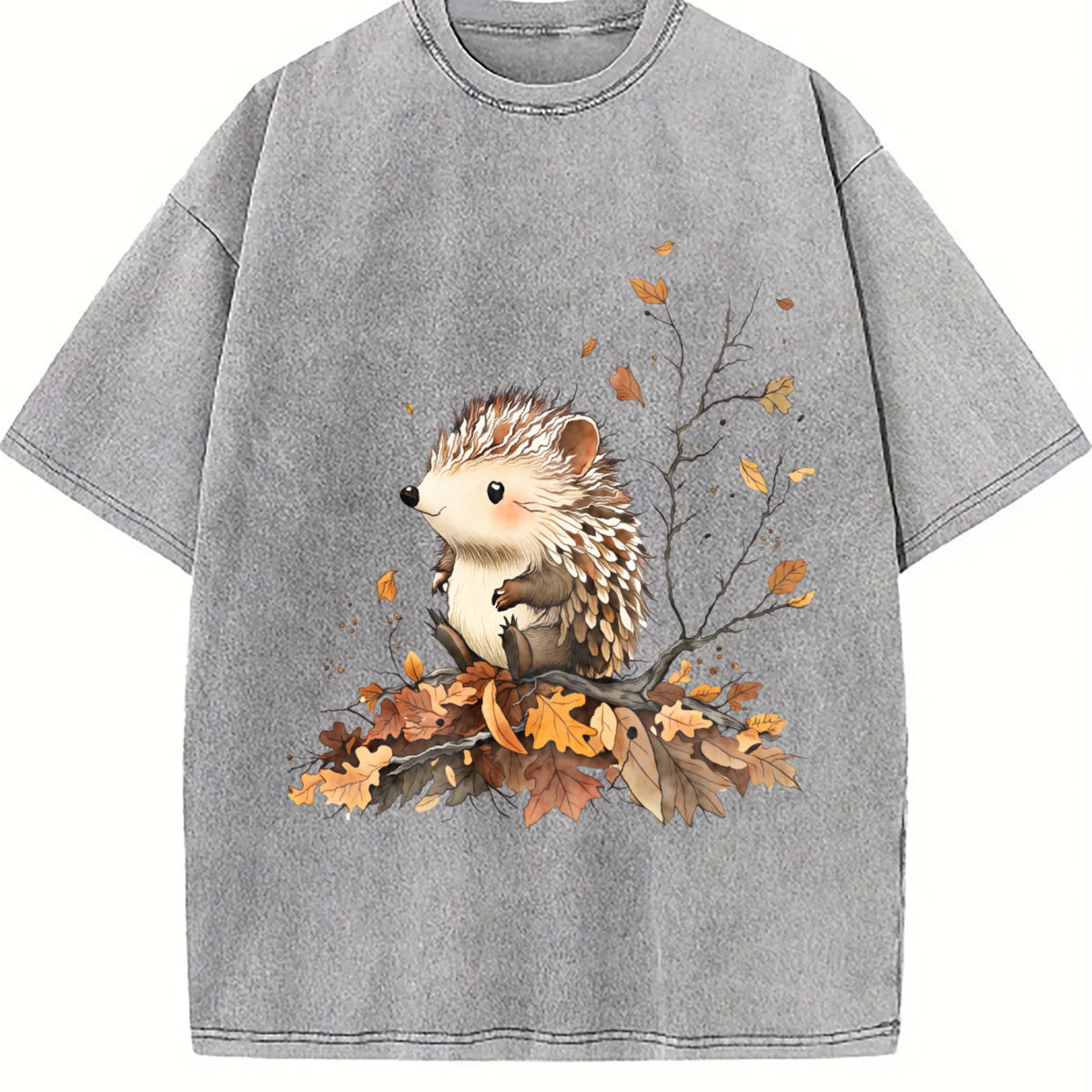 Autumn Little Hedgehog Vintage Washed T-Shirt product image 5