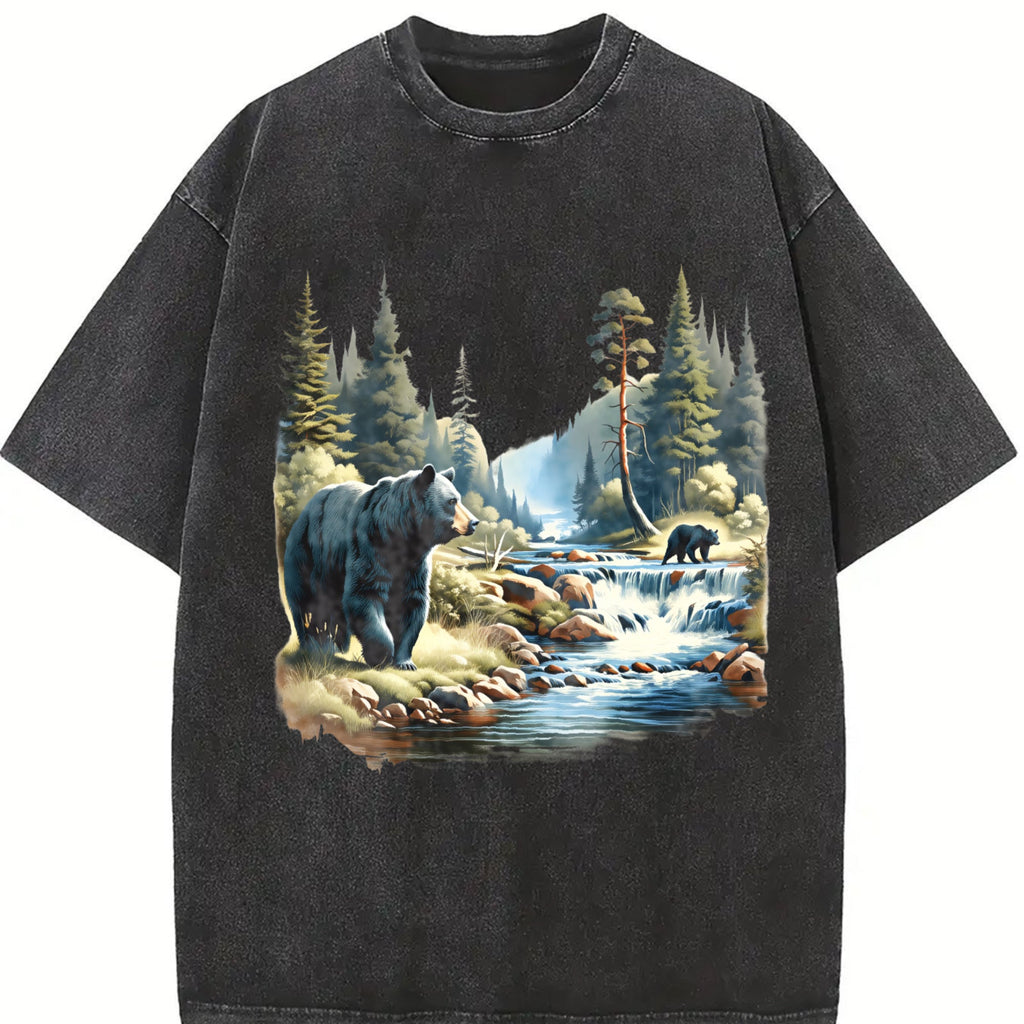 Black Bears 90s Vintage Washed T-Shirt product image 2