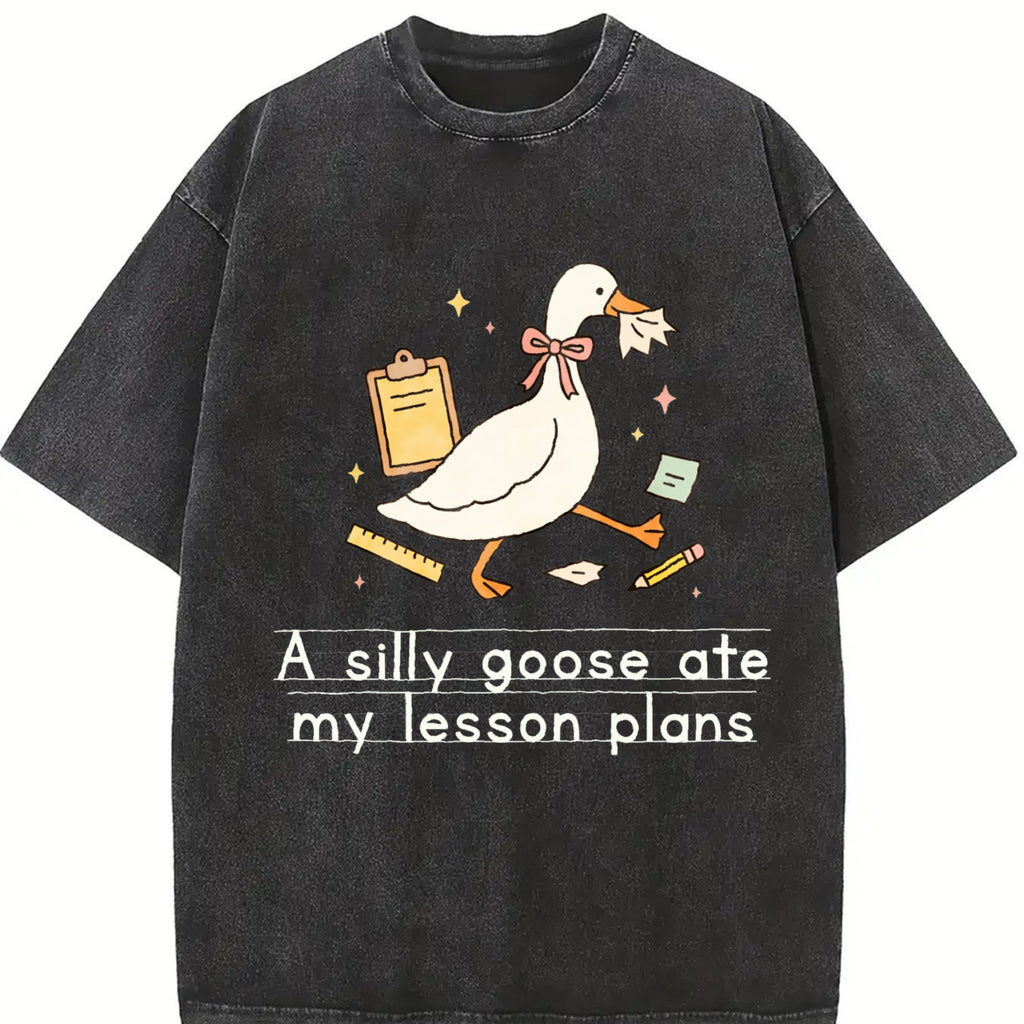 Silly Goose Ate My Lesson Plans Teacher Funny Vintage product image 2
