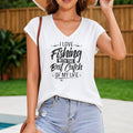I Love Fishing With The Best Catch Of My Life This Women's V-Neck Tank Top