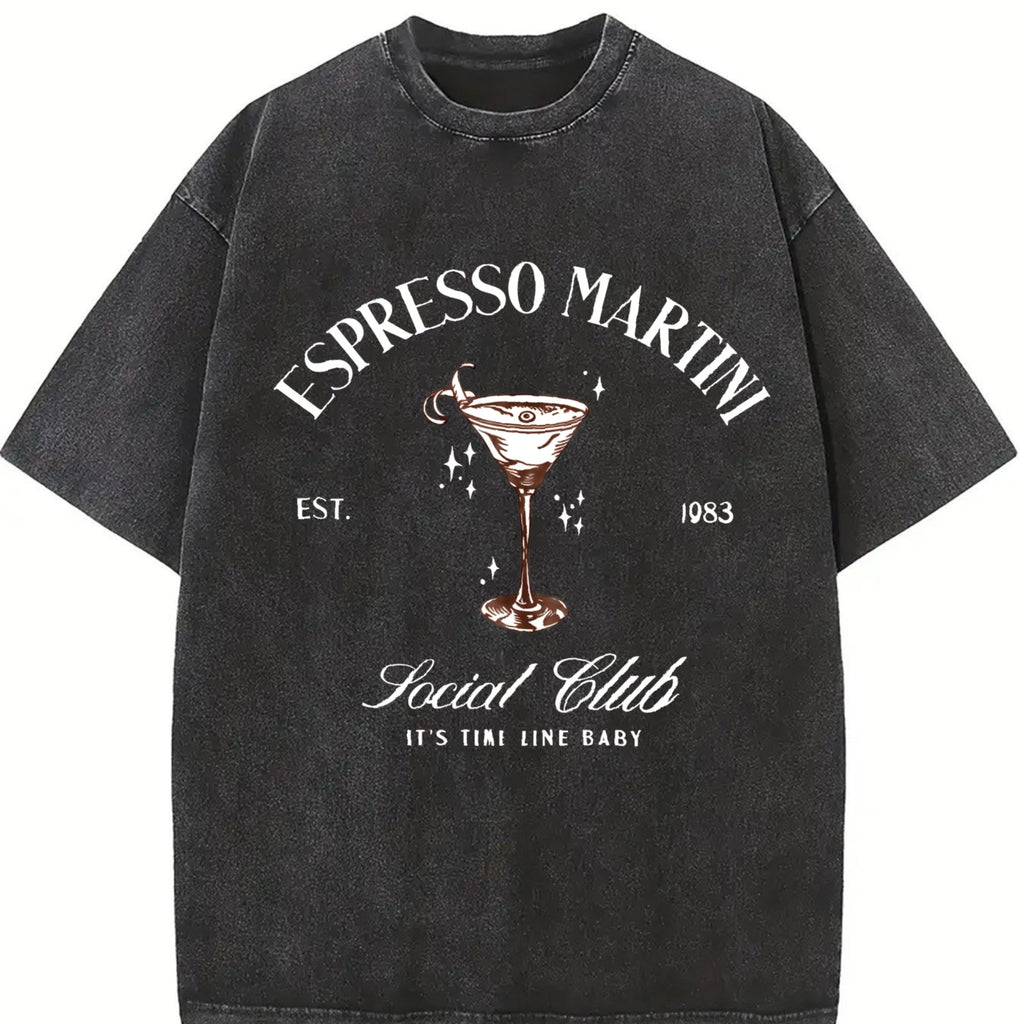 Espresso Martini Cocktail Vintage Washed T-Shirt product image 2