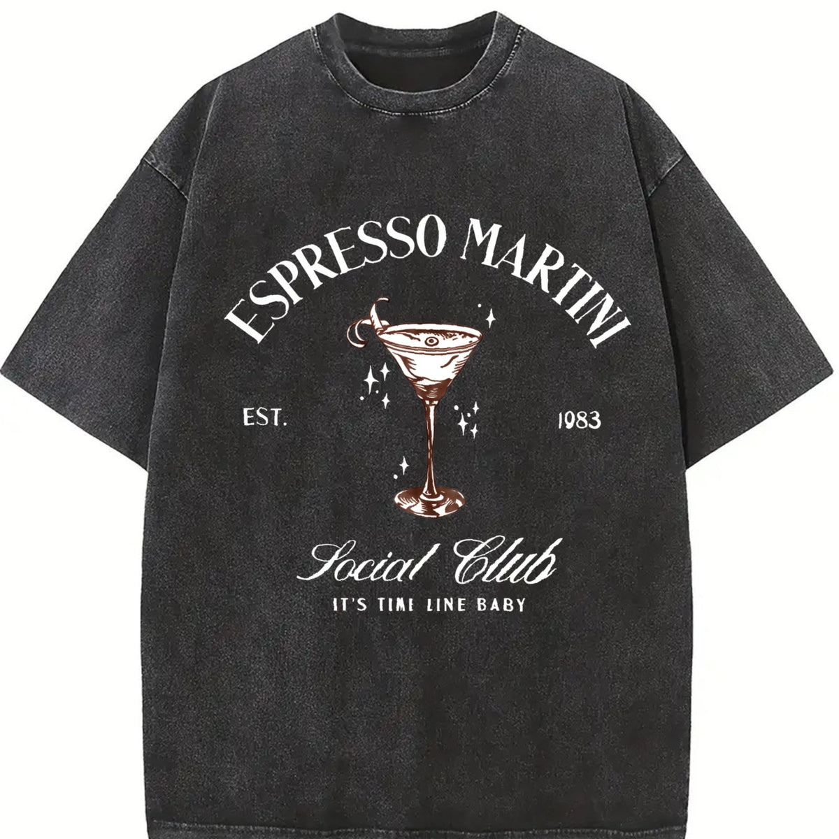 Espresso Martini Cocktail Vintage Washed T-Shirt product image 2