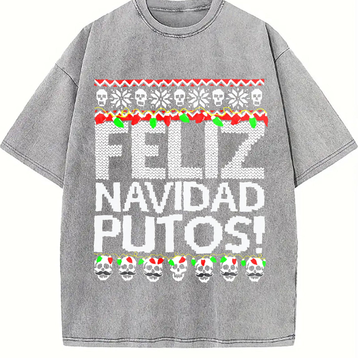 Funny Feliz Navidad Putos - Black Vintage Washed T-Shirt product image 4