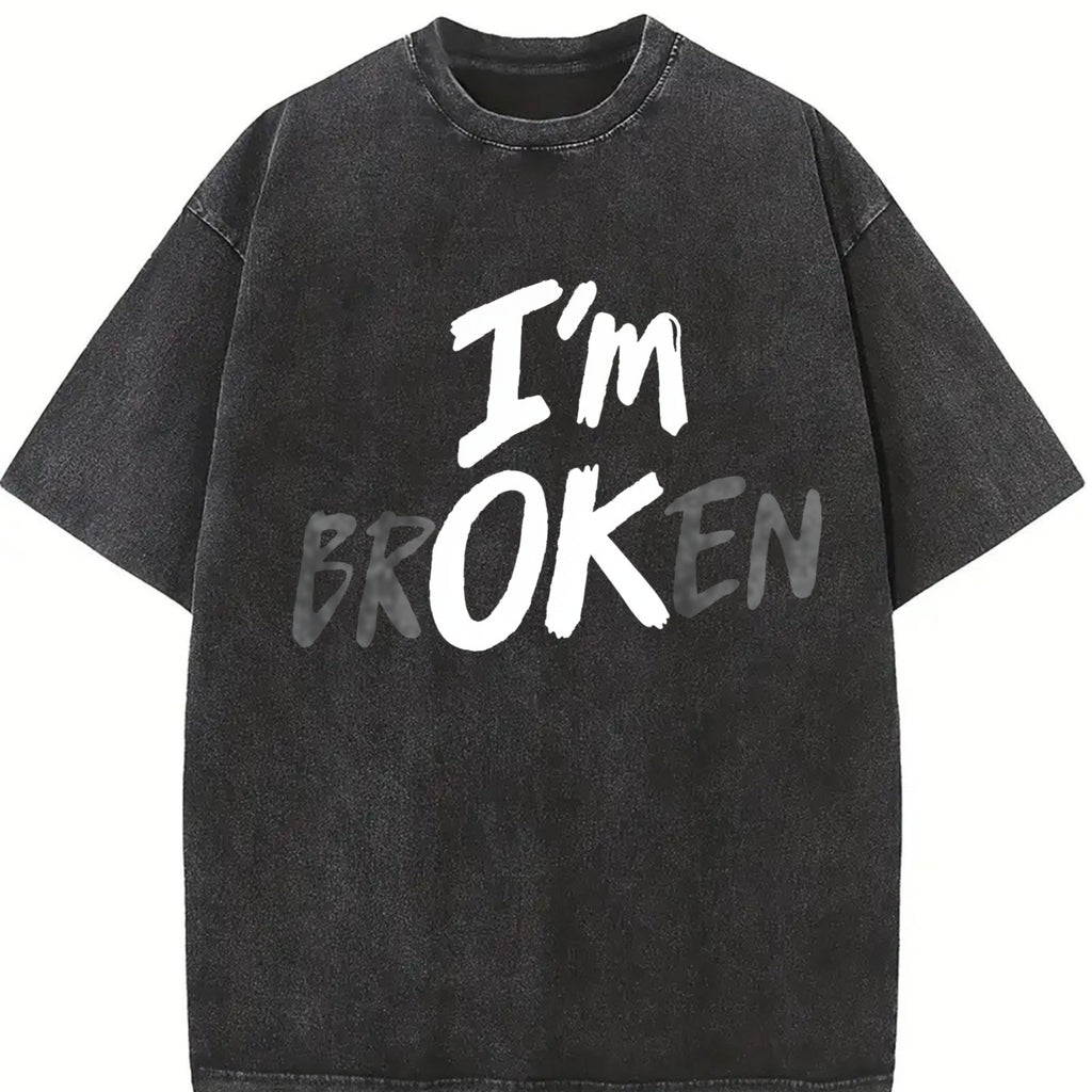 I'm Broken I'm OK Vintage Washed T-Shirt product image 2