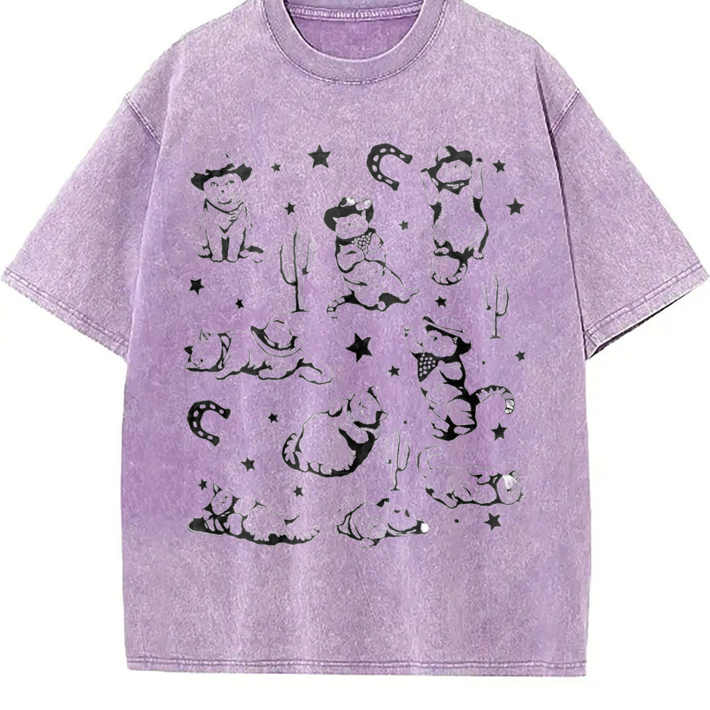 Cowboy Cats And Kittens Western Vintage Washed T-Shirt product image 6