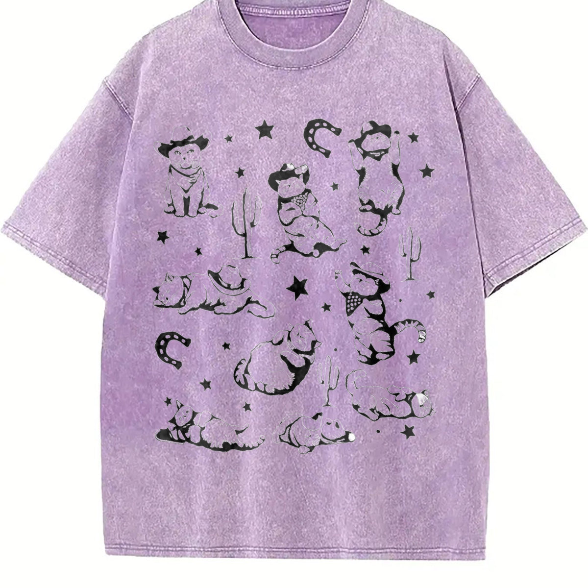 Cowboy Cats And Kittens Western Vintage Washed T-Shirt product image 6