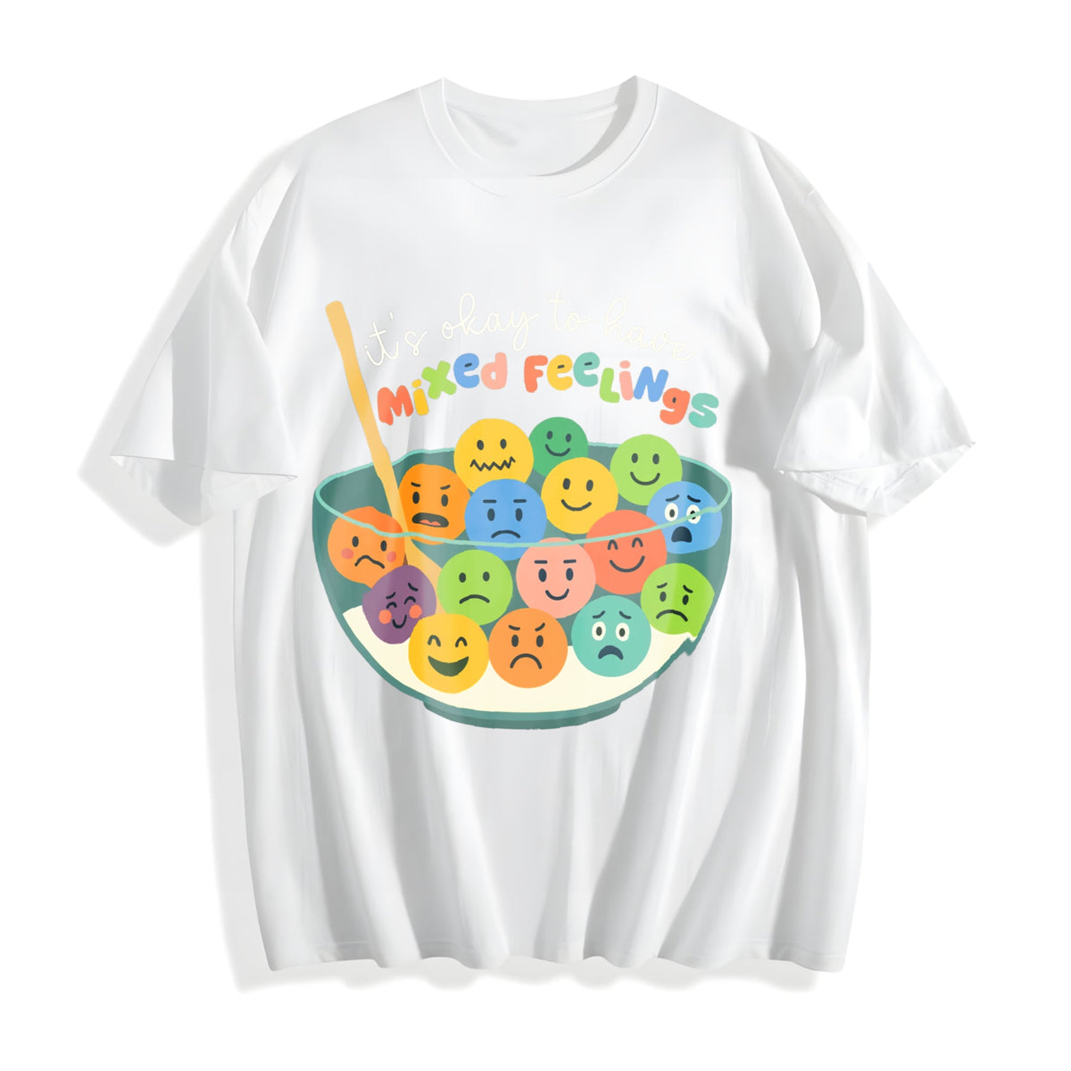 Its Okay To Have Mixed Feelings Cotton T-Shirt product image 2