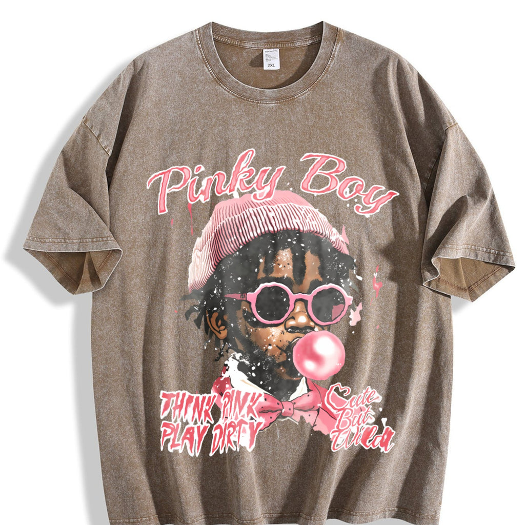 Pink With A Playful Vintage Washed T-Shirt product image 3