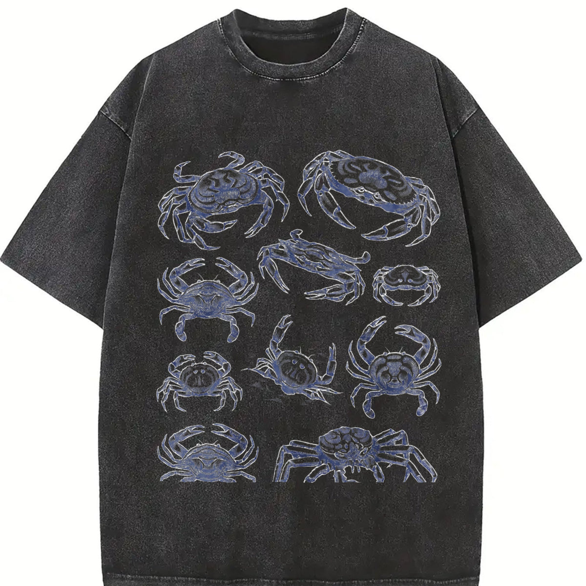 Crab 90s Tattoo Vintage Washed T-Shirt product image 2