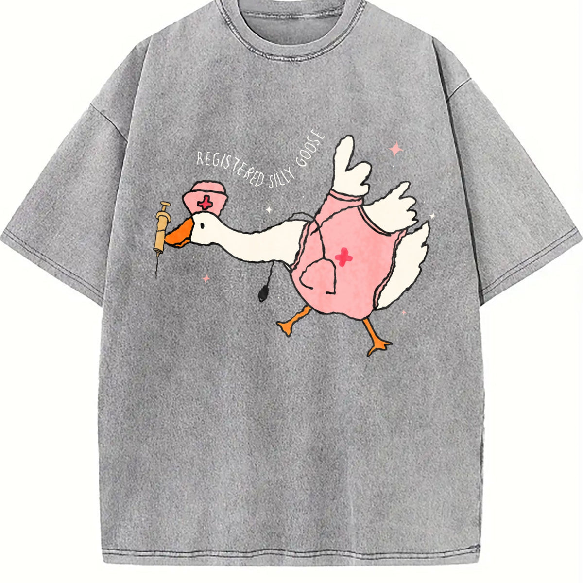 Registered Nurse Silly Goose Vintage Washed T-Shirt product image 4