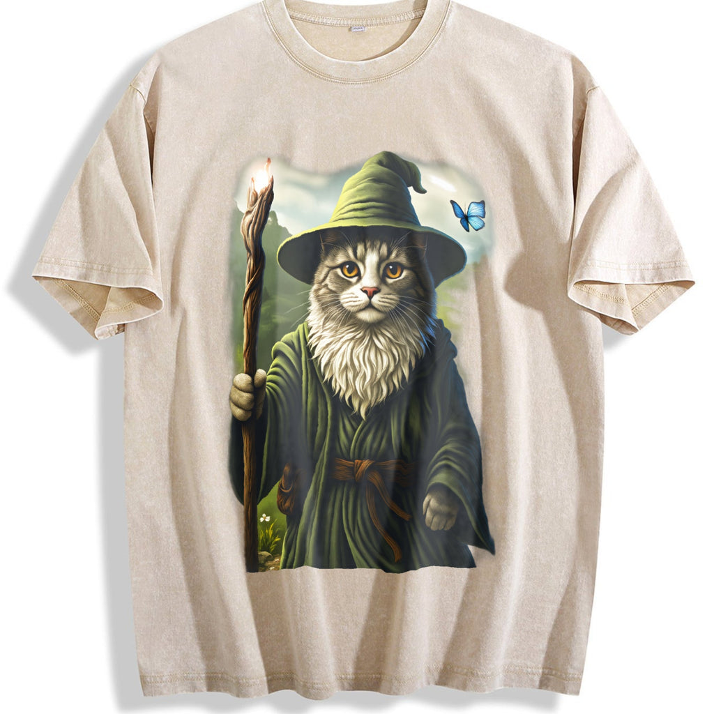 Catdalf Wizard 90s Vintage Washed T-Shirt product image 1