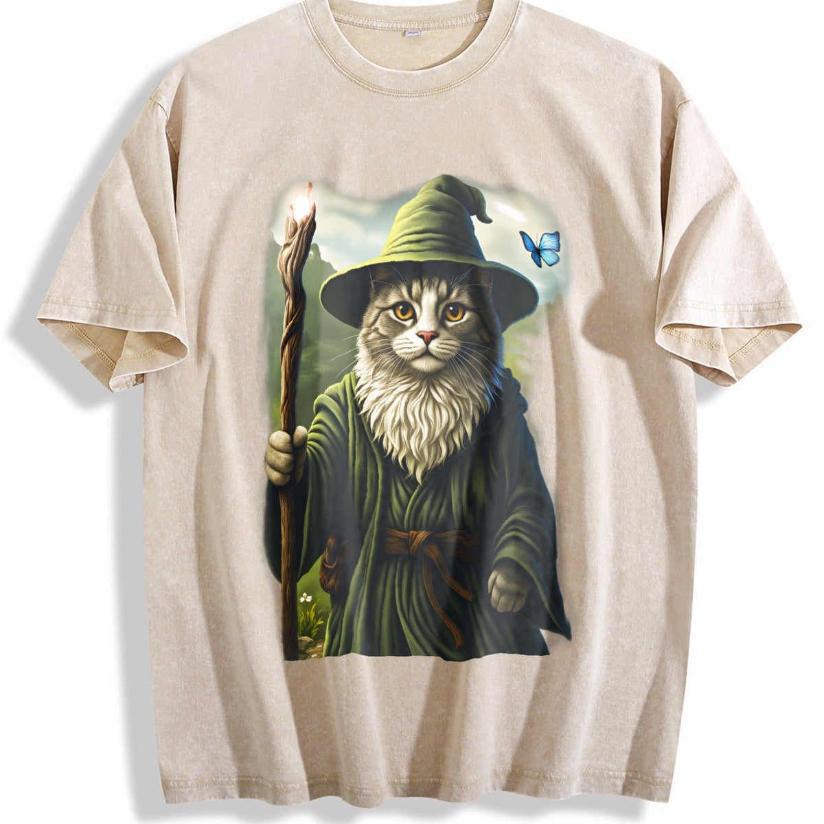 Catdalf Wizard 90s Vintage Washed T-Shirt product image 1