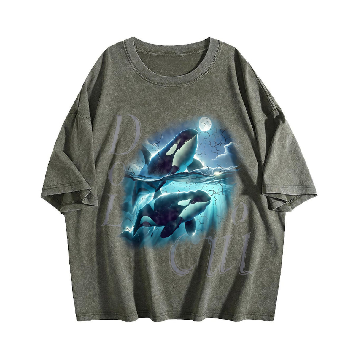 Two Orca Moon Vintage Washed T-Shirt product image 4