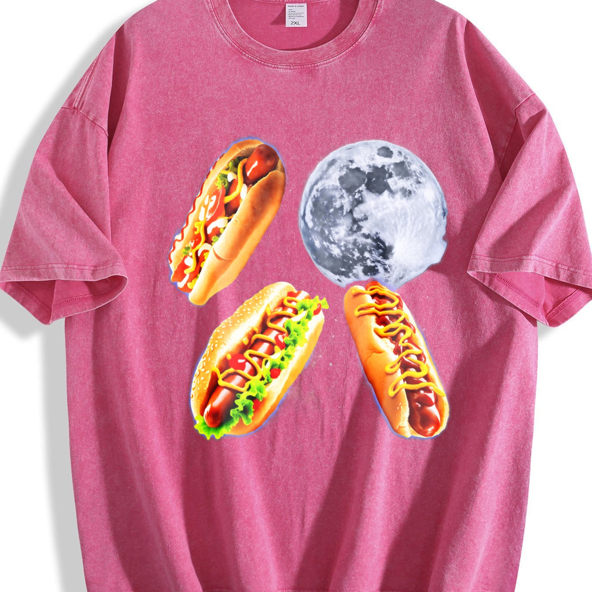 Hot Dog Moon 90s Vintage Washed T-Shirt product image 7