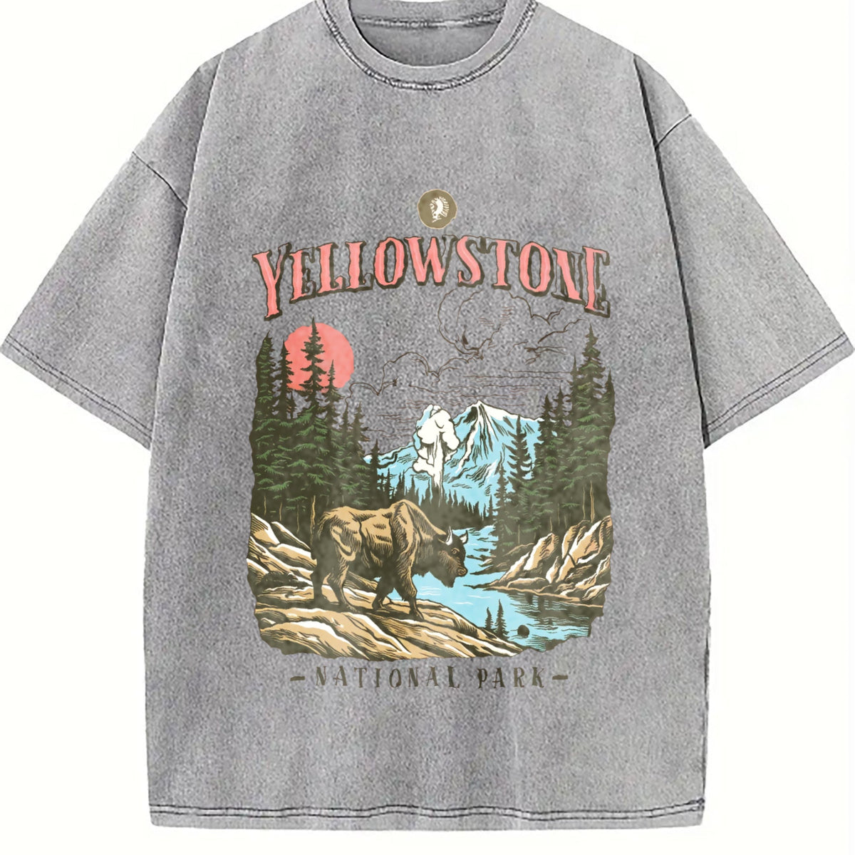 Yellowstone National Park Vintage Washed T-Shirt product image 5