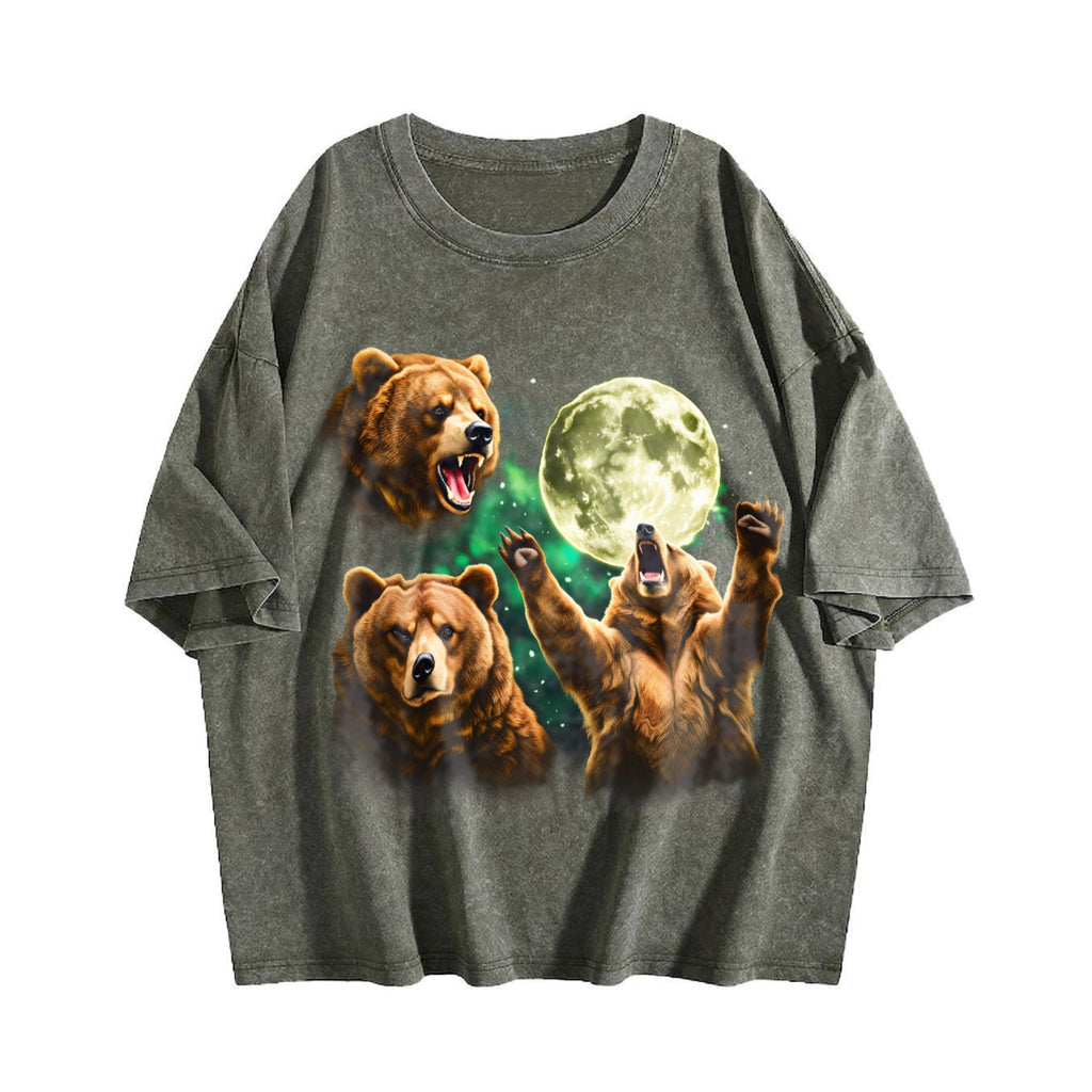 Bear Moon Vintage Washed T-Shirt product image 4
